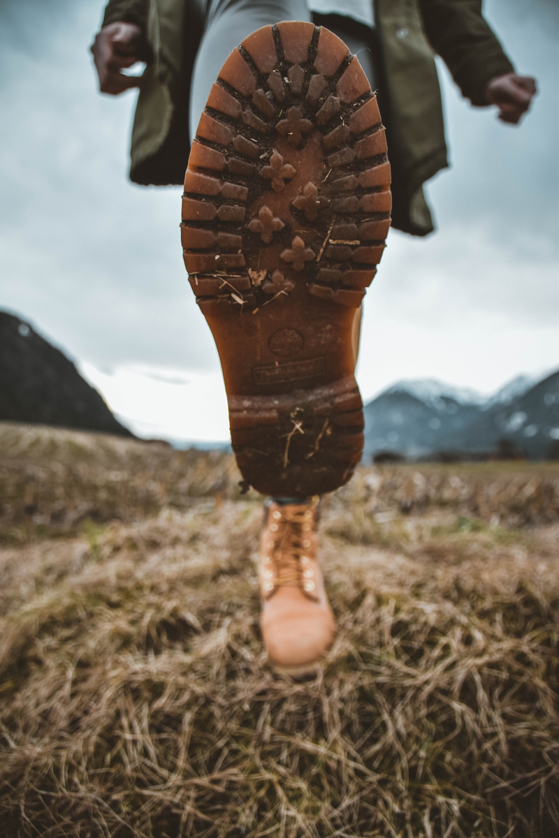 Close Up of A Brown Leather Boot
